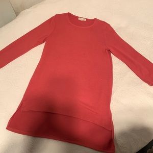 coral tunic top childrens L fits a womens S